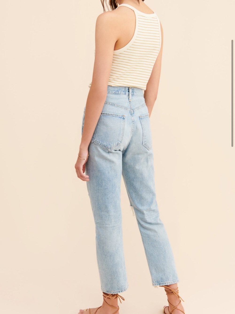 Agolde Riley High Rise Cropped Straight Jeans - Picture 2 of 4